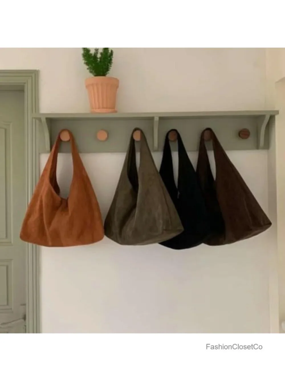Slouchy Suede Hobo Bag Lightweight Crossbody Tote Shoulder Purse